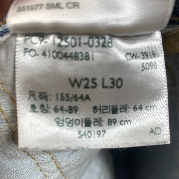 Levis Jeans Womens 25 Blue Pants 501 Button Fly Light Destroyed American Denim - Picture 9 of 16